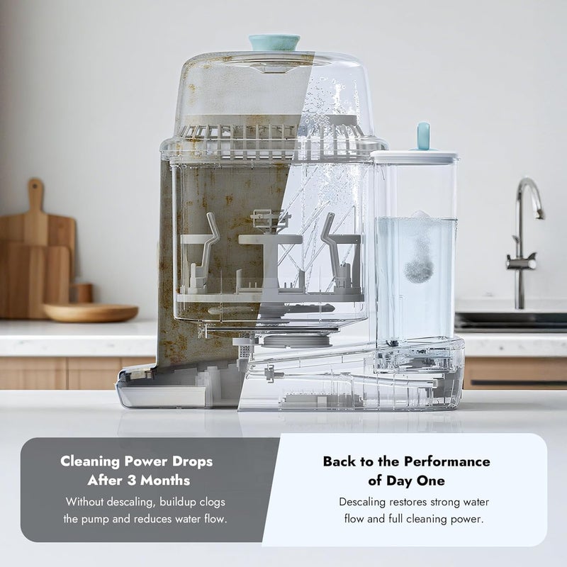 Papablic أقراص إزالة الترسبات، 25 حبة – متوافقة مع بيبي بريزا، مومكوزي، غسالة الزجاجات، السخان، المعقم وصانع الحليب الصناعي – تزيل الحليب والترسبات الكلسية لأداء أفضل - Image 3